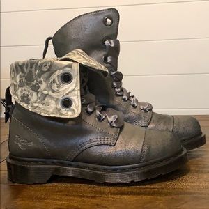 Doc martens amilie metallic fold over boot